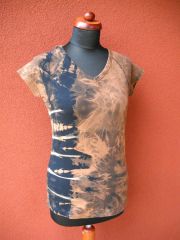 Tričko dámské - kulatý výstřih - batika 01